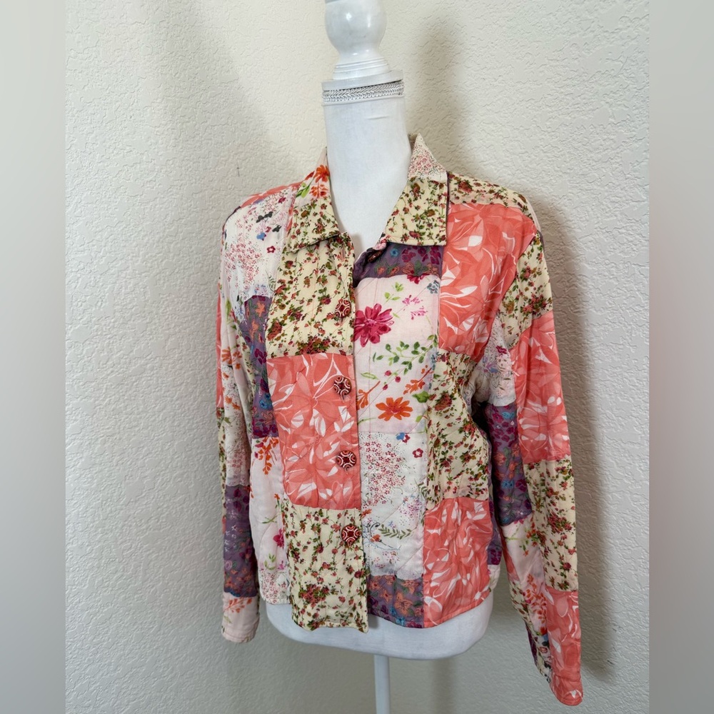 Casual Studio Multi Colored Floral Button Down‎ Jacket Medium